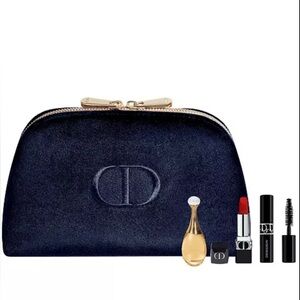 Limited Edition Dior Beauty Midnight Blue Beauty Pouch w/ Makeup Essentials NWT